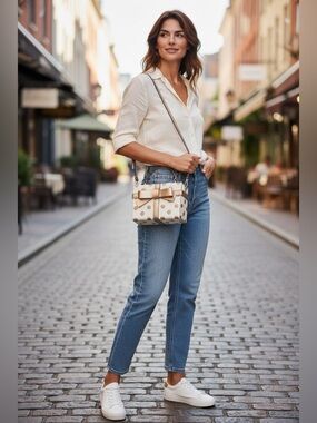 kate spade wrapping party gift box crossbody bag cream and polka dots •RETIRED•